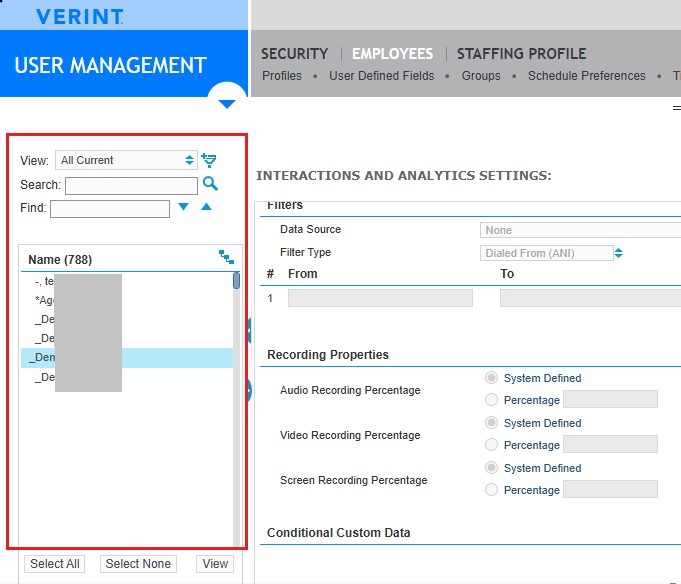 Verint | How to Configure Screen Recording Percentage for Users