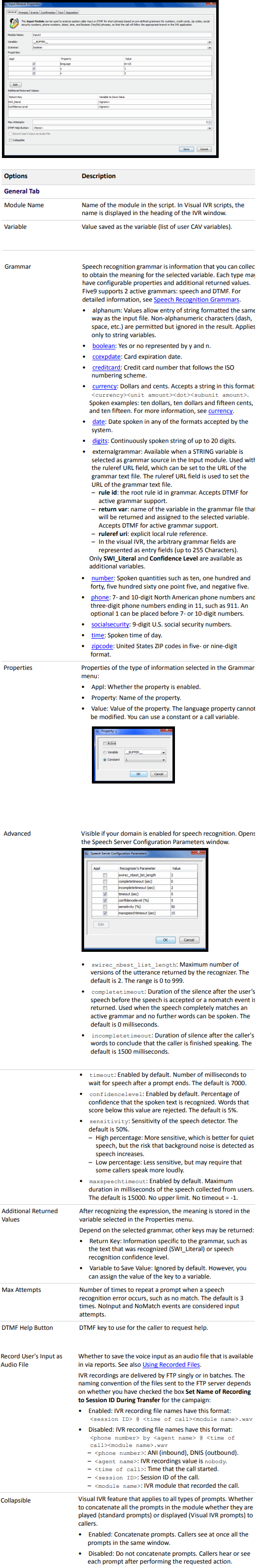 Administrator | Using the Input Module in the IVR