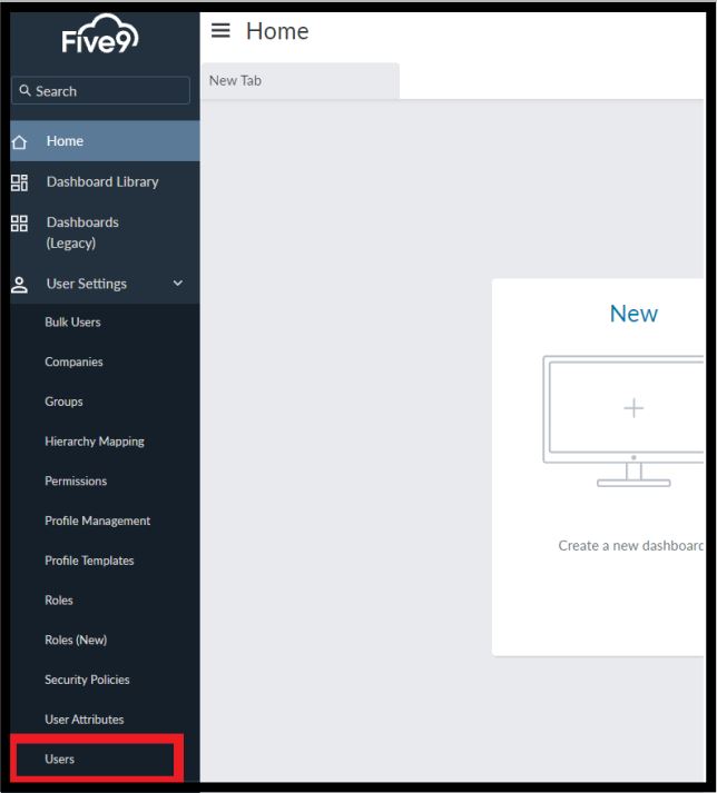 Performance Dashboard | Creating and Editing Users