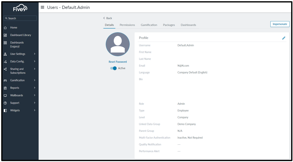 Performance Dashboard | Creating and Editing Users