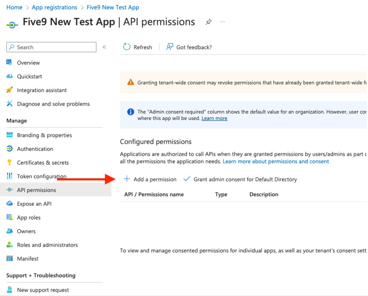 Digital Engagement | Admin Console - MS Graph API Configuration for ...