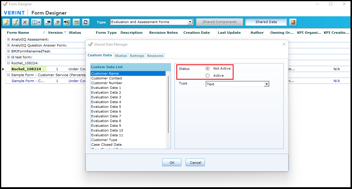 Verint | Unable to Add a Custom Data Field in the Form Header in Form ...