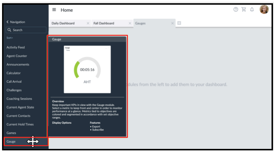 Performance Dashboard | Managing and Creating Dashboards