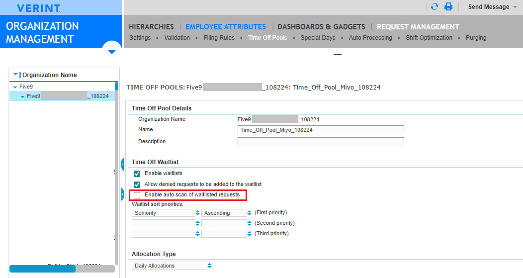 Verint | Wait-listed requests were not scanned