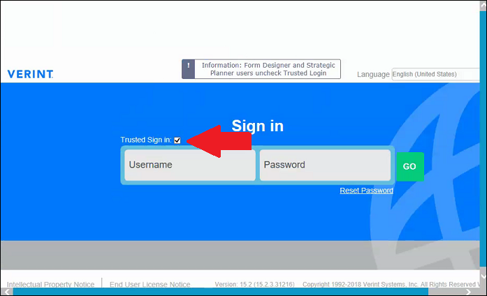Verint | Login Error