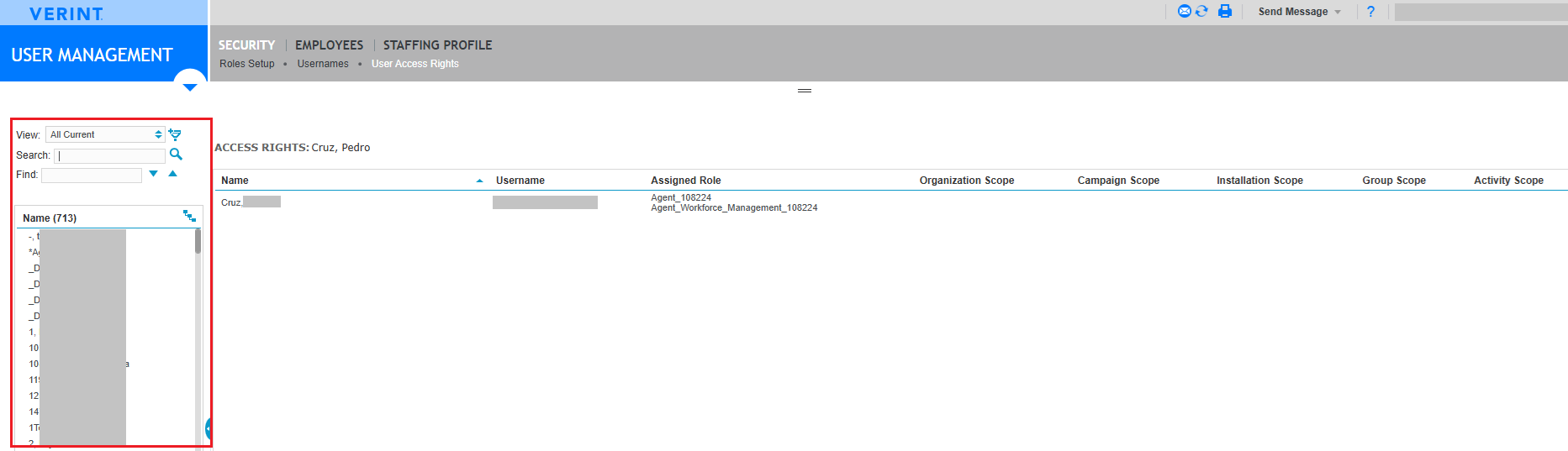 Verint | Unable to edit schedule or shift