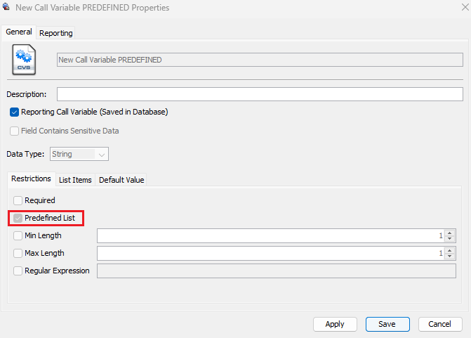 Reporting | Contact field with pre-define list missing in reporting filters