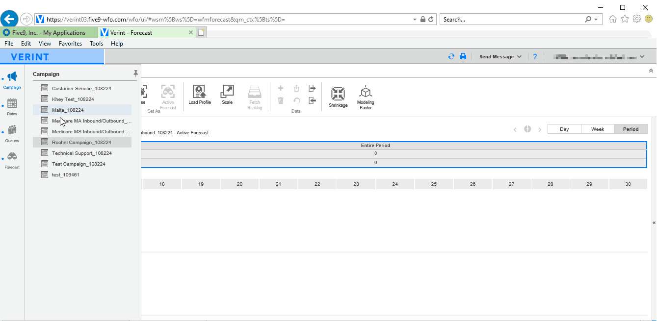 Verint | Creating a Forecast