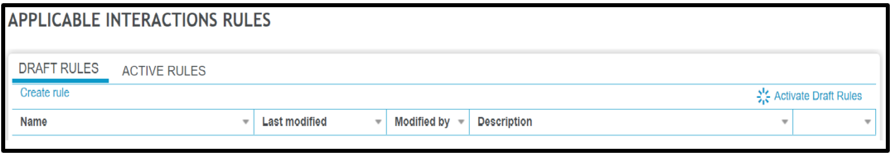 Verint | AQM | Accessing the Applicable Interactions Rules Window