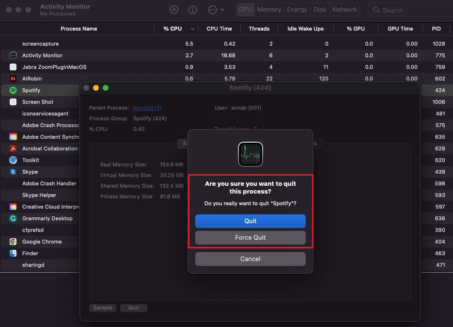 VCC | Checking Memory and CPU Usage in MacOS