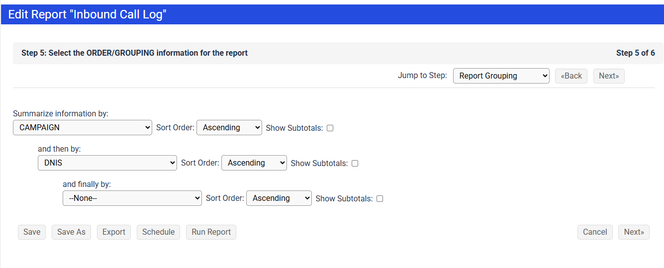 Reporting | Getting the Total Number of Inbound Calls per DNIS or ANI