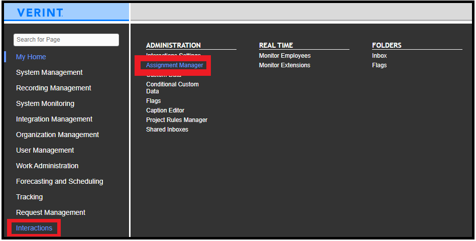 Verint | How to enable Evaluation forms on Assignment Manager?