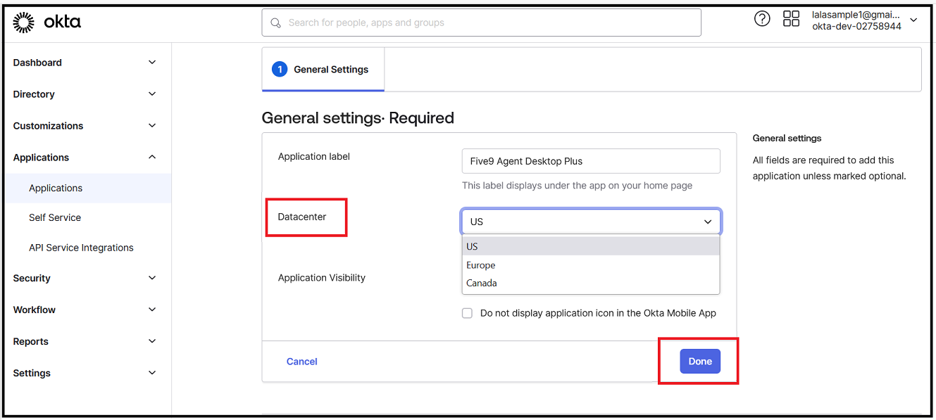 Administrator | Configuring Single Sign-on on Okta for Plus Applications