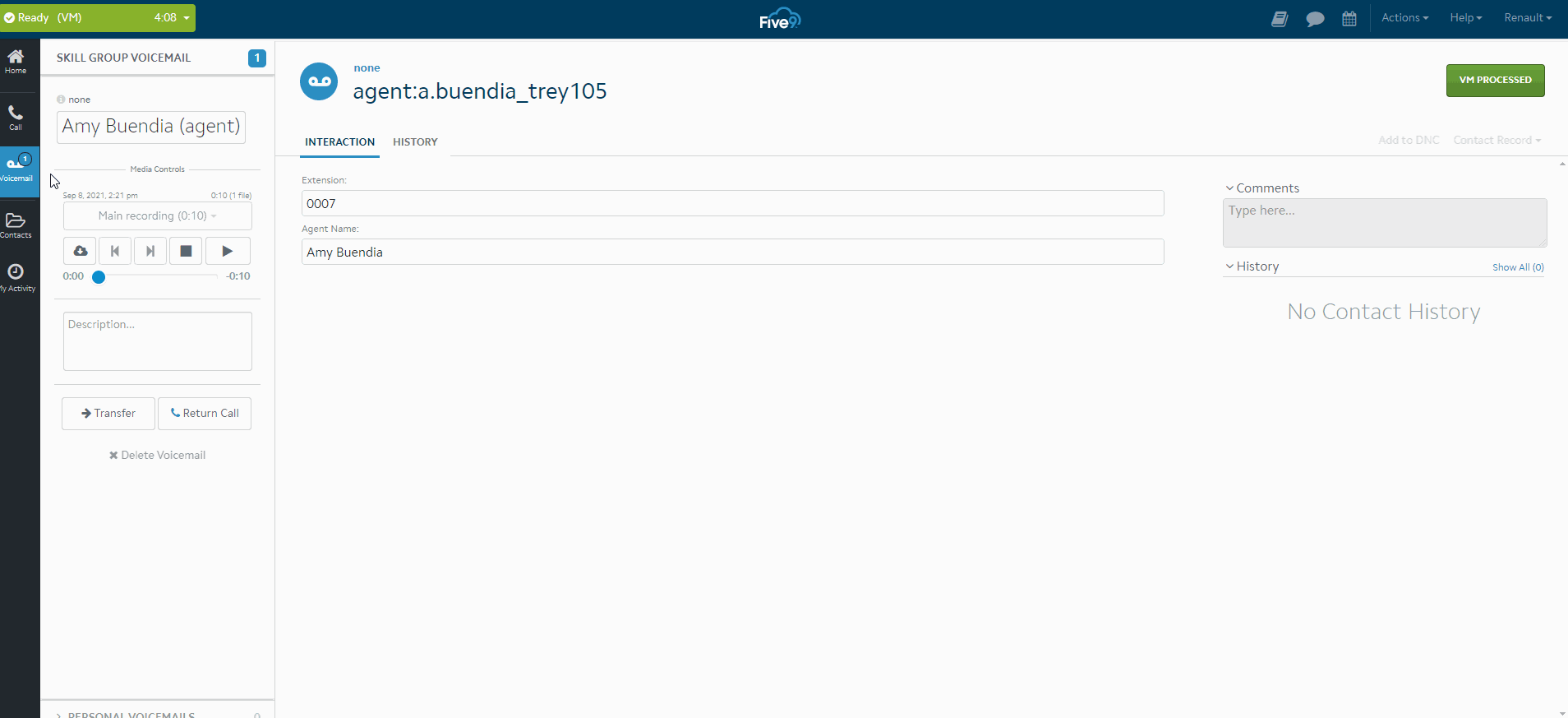 Agent Desktop Plus | How to Manage Voicemails