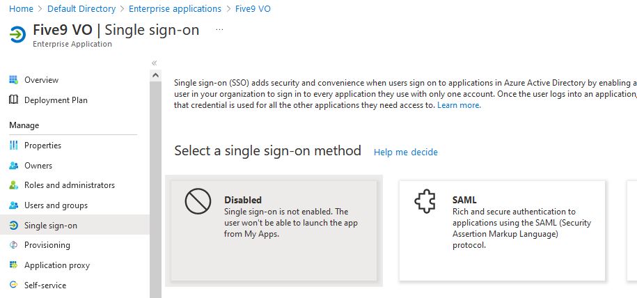 SSO | Configuring Azure AD as IDP for Virtual Observer Single Sign-On