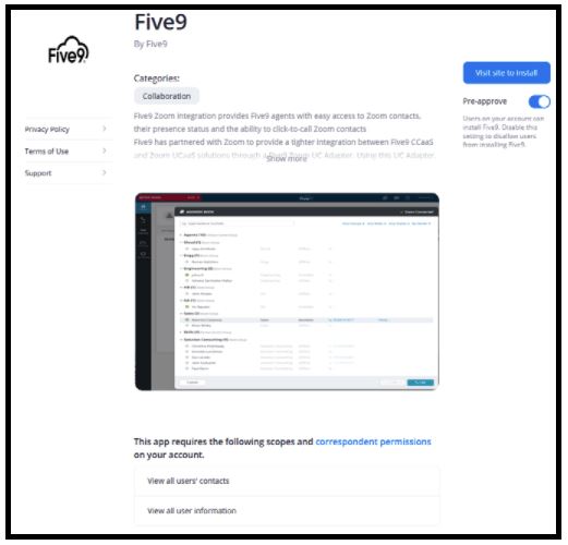 UC Integration | Configuring Five9 Unified Communications Adapter for Zoom