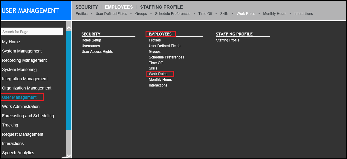 Verint | Work Rules