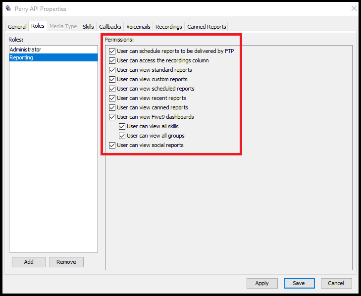 API | Role and Permission needed to allow an API user to only pull API ...