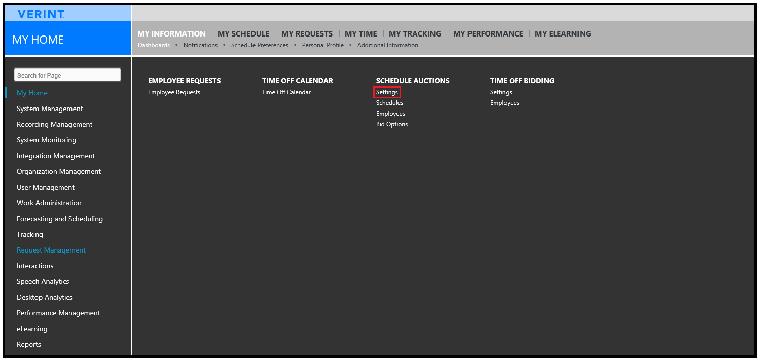 Verint | Create a Shift Bidding Auction