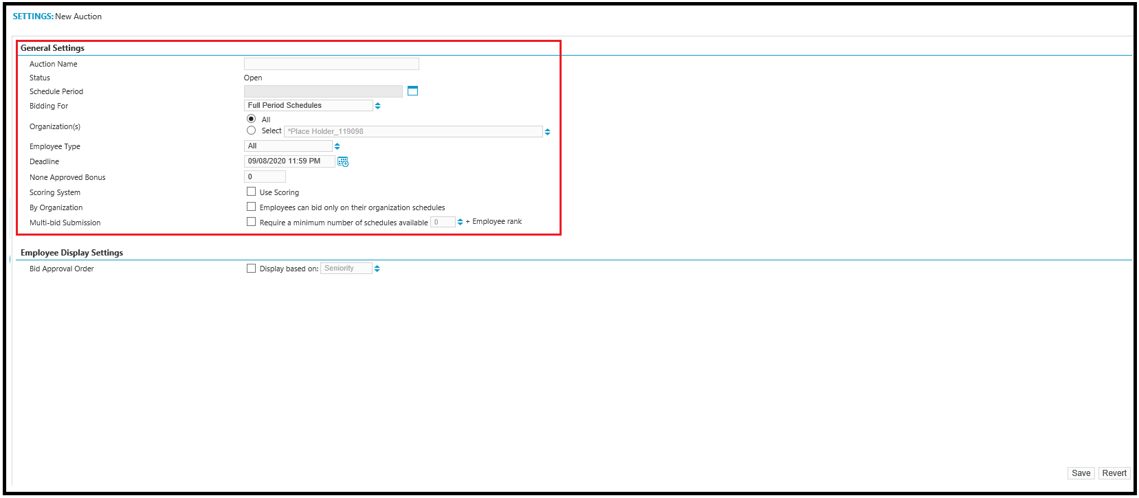 Verint | Create a Shift Bidding Auction