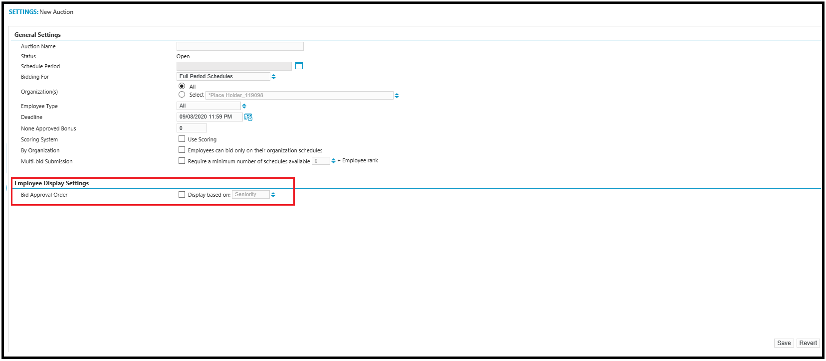 Verint | Create a Shift Bidding Auction