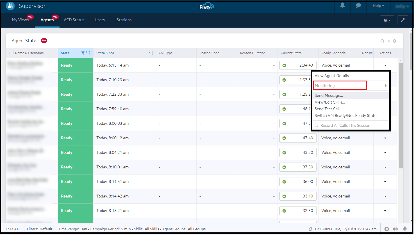 Supervisor Plus | Monitoring an Agent