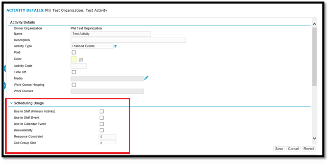 Verint | Activity is not appearing on Scheduled activities