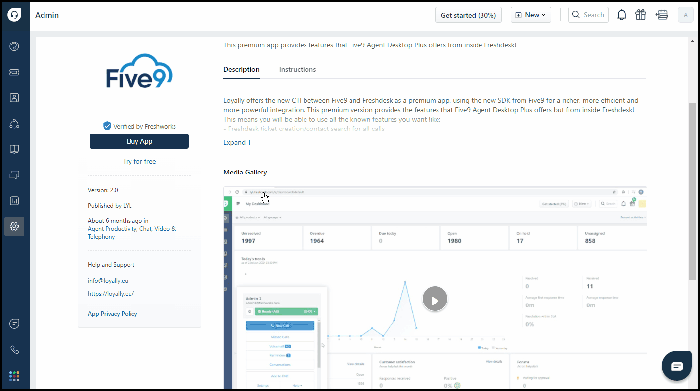 Freshdesk | Installing Five9 Agent Desktop Toolkit in Freshdesk