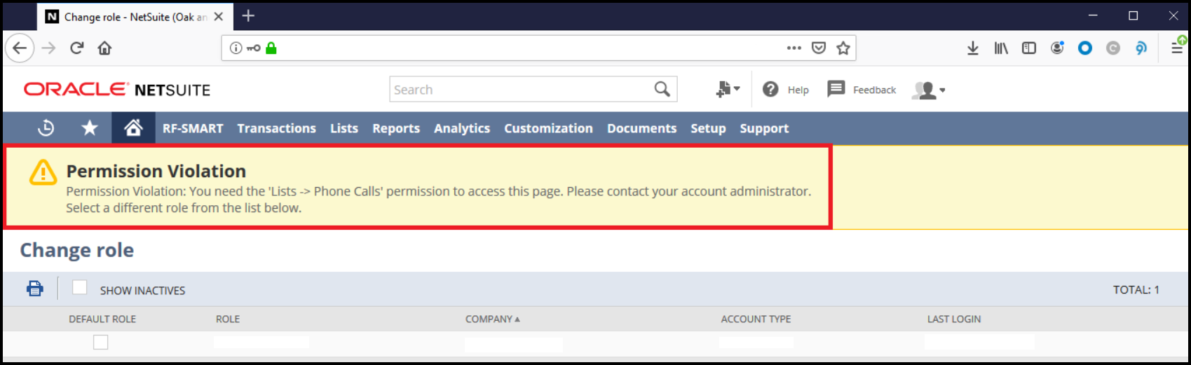 NetSuite | Error: Cannot access your NetSuite account
