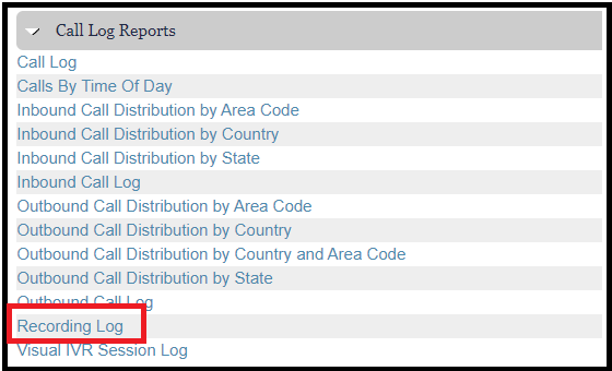 Reporting | How to Generate a Recording Logs Report