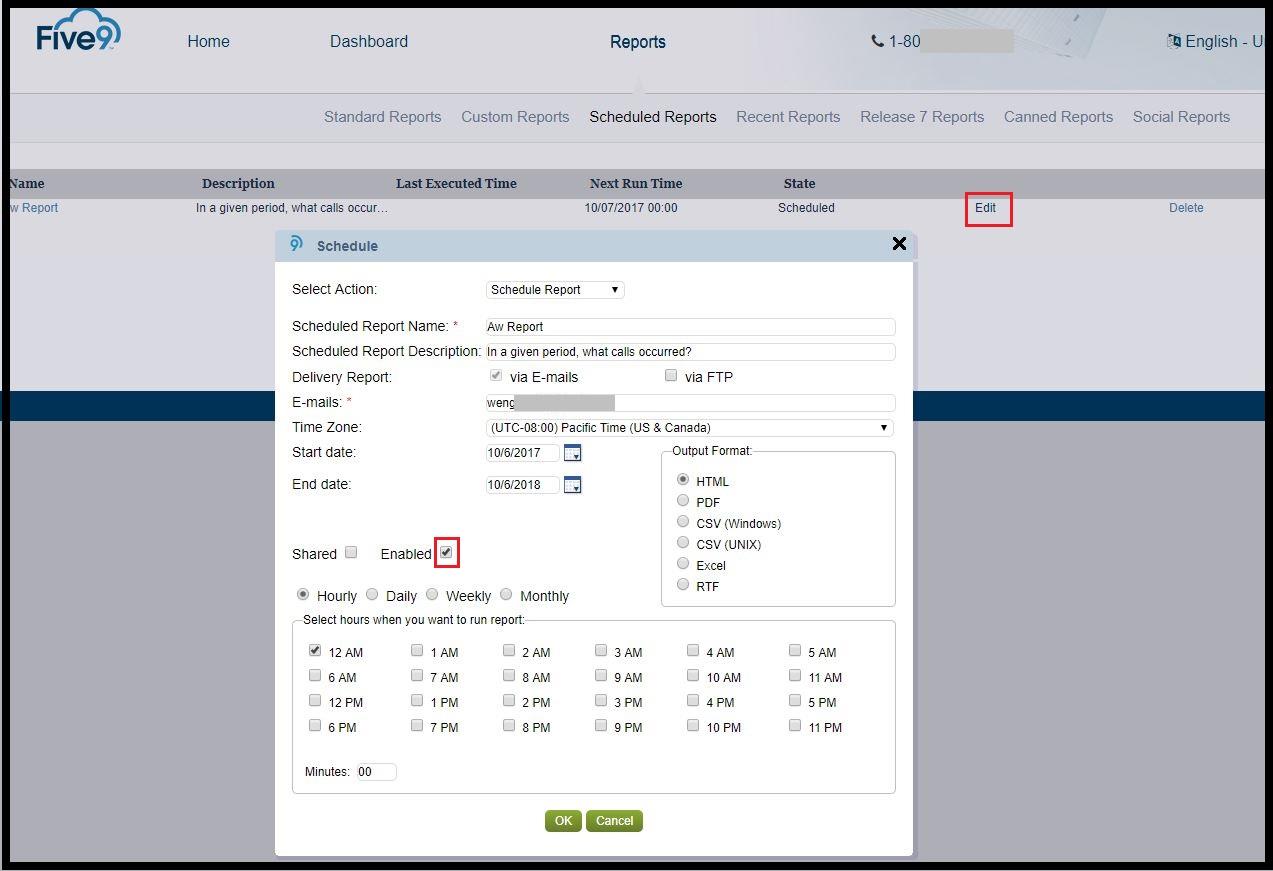Reporting | Stop a Scheduled Report