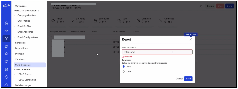Digital Engagement | SMS Broadcast | Bulk Export SMS Broadcast Data ...