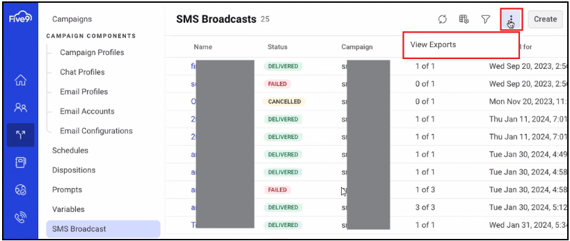 Digital Engagement | SMS Broadcast | Bulk Export SMS Broadcast Data ...