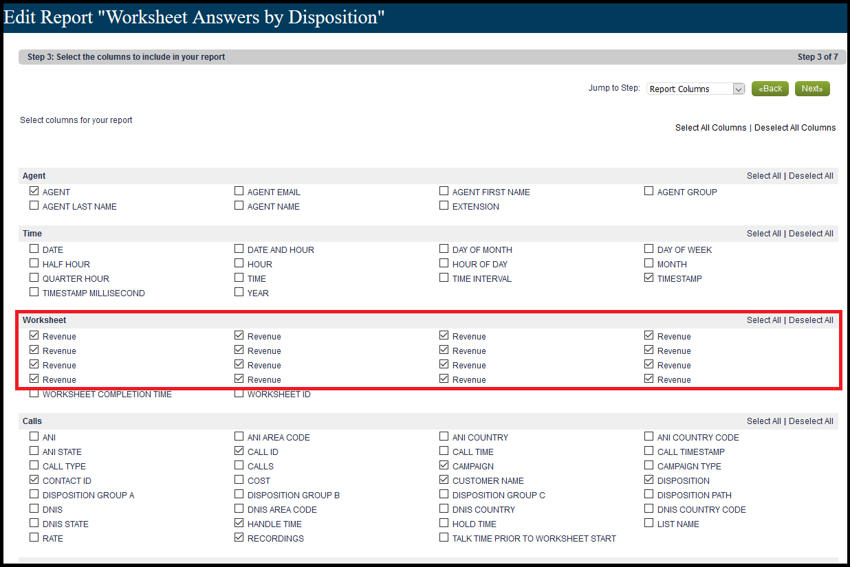 Reporting | Creating a Report of Worksheet answers