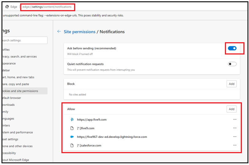 Plus Applications | Enable Notification Banner or Toast Notification