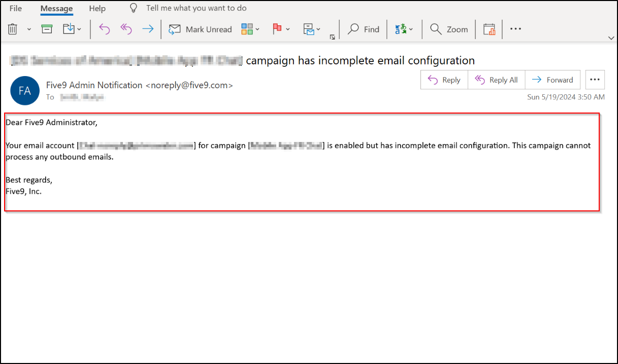 Digital Engagement | Configuring Email Error Notifications