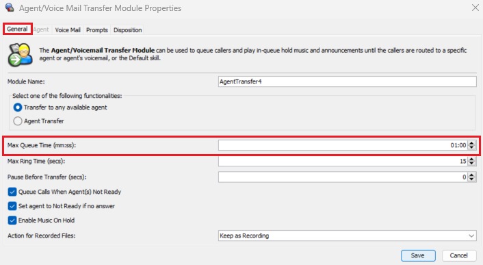 Administrator | Agent Transfer Module Overflow