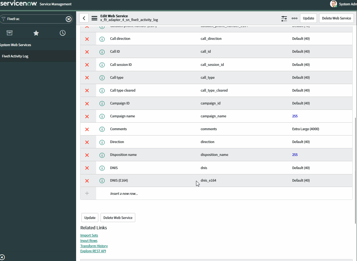 ServiceNow | Activity logging fields not populating