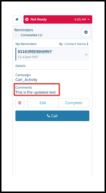 API | Update an existing callback via Agent REST API