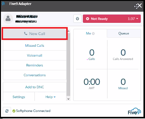 VCC | Make a Call/Dial Button is Grayed Out
