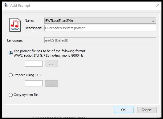 Administrator | Configuring Prompts