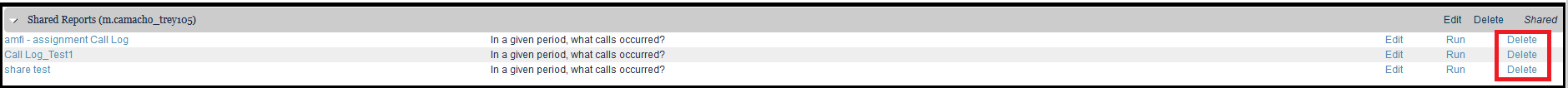 Reporting | Create, Access, and Delete a Custom Report