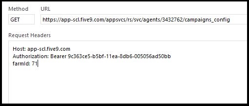 API | How to Get the Campaigns Available to the Agent Using REST API