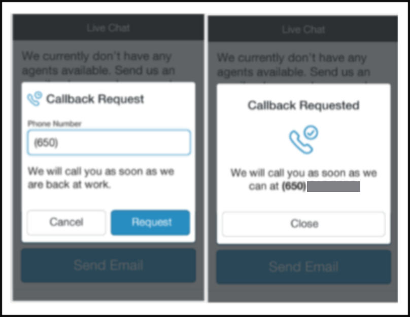 Digital Engagement | Request Callback from Chat Console