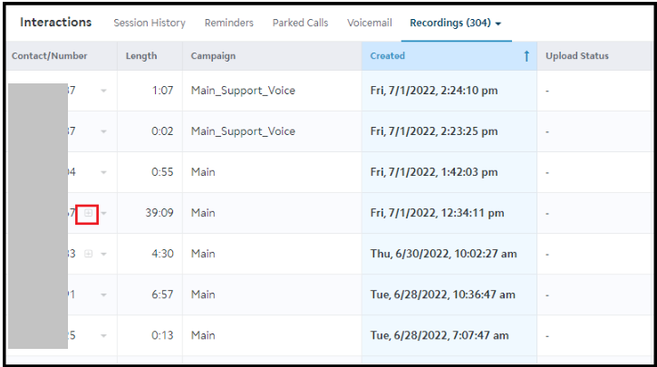 Supervisor Plus | User Recordings status