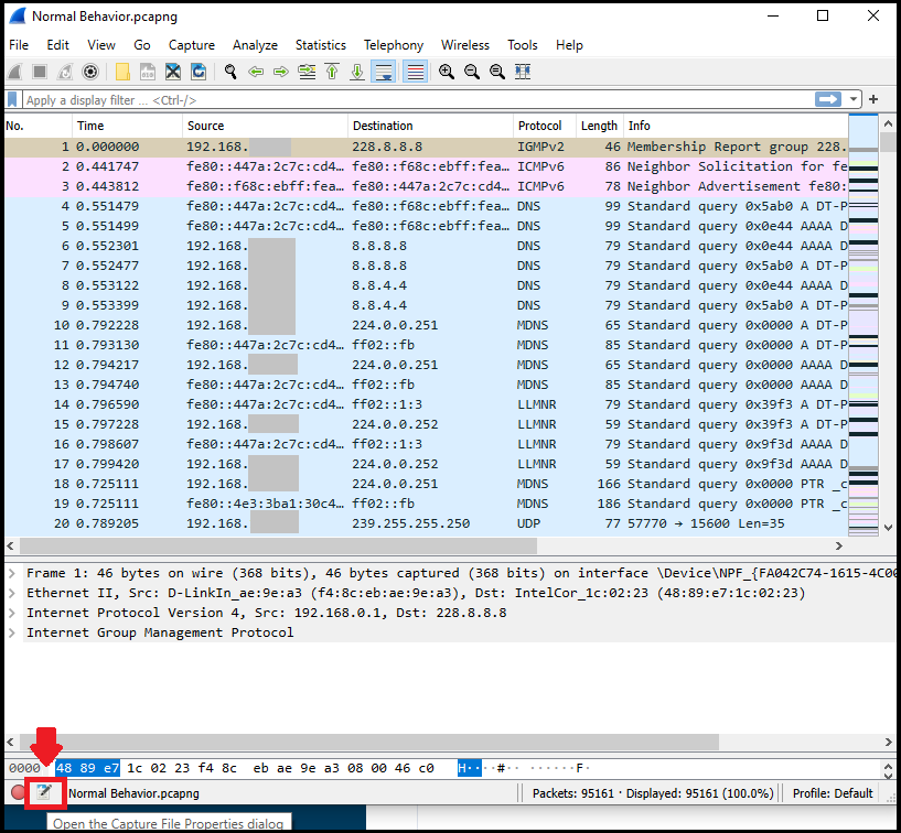 Wireshark | File Capture Properties