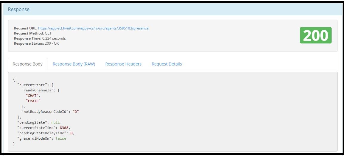 API | Getting State of an Agent using REST API